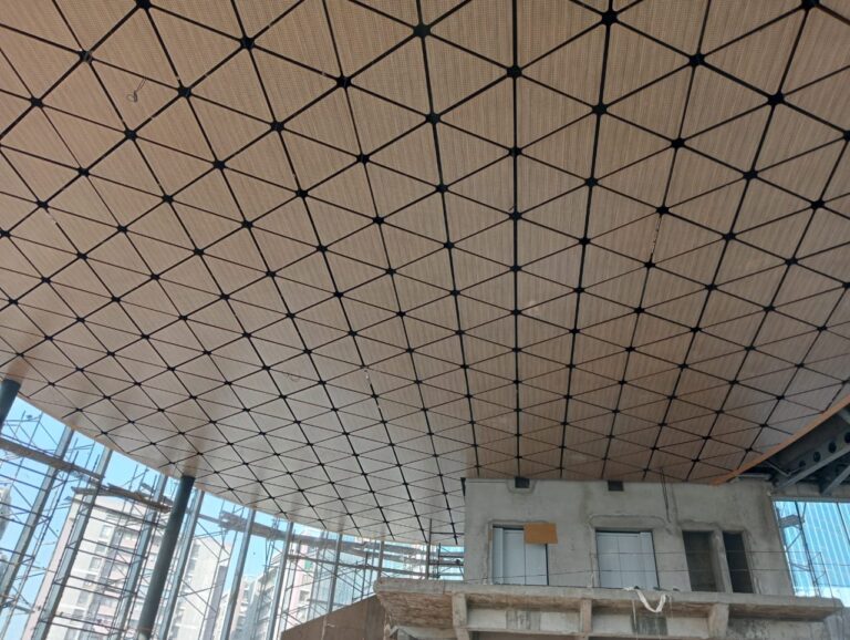 Wooden Perforated Panel Installation by PackSound at Million Minds Tech City