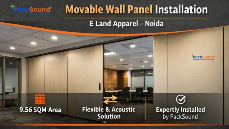 PackSound Movable Wall Panel Installation – E Land Apparel Noida