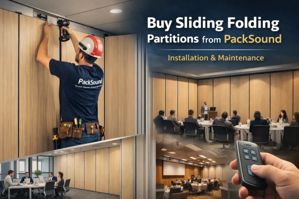 Sliding Folding Partitions | Packsound- Ecotone Acoustic Limited Sliding Folding Partitions