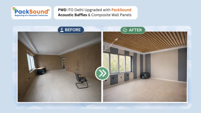 PWD ITO Delhi Upgraded with PackSound Acoustic Baffles & Composite Wall Panels