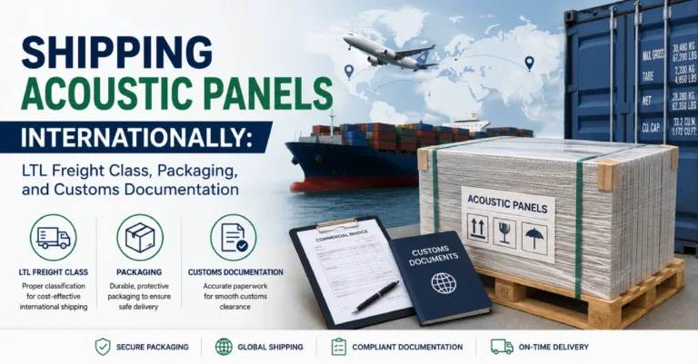 Shipping Acoustic Panels Internationally: LTL Freight Class, Packaging, and Customs Documentation 4 Shipping Acoustic Panels Internationally
