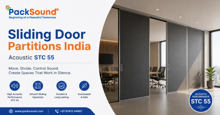 Sliding Door Partitions India — Acoustic STC 55 | Packsound 1 Sliding Door Partitions India