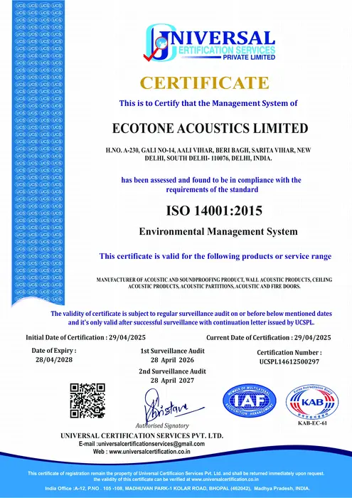 2514-297 ECOTONE ACOUSTICS LIMITED
