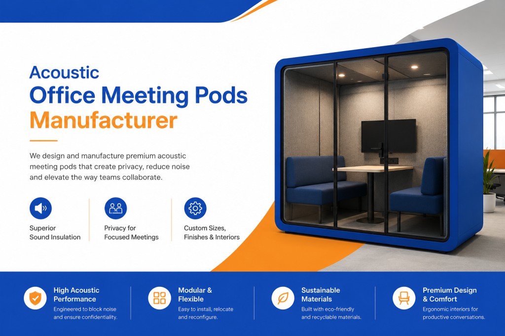 Top Acoustic Office Meeting Pods Manufacturer in India 1 Acoustic Office Meeting Pods