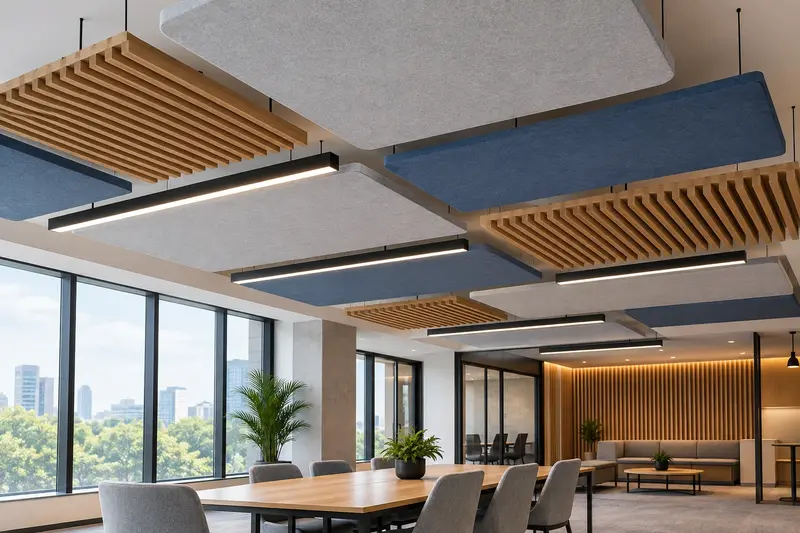 Acoustic ceiling system supplied by Ecotone